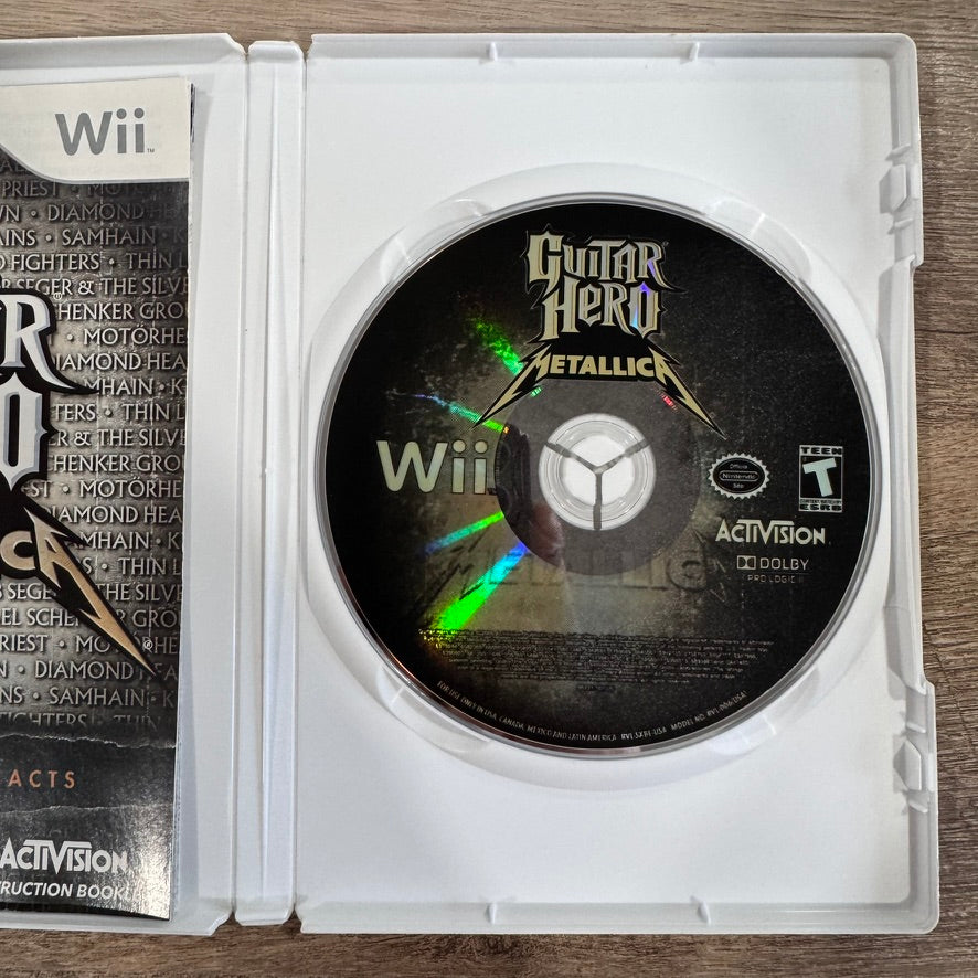 Guitar Hero: Metallica (Nintendo Wii, 2007) CIB W/ Minty Disc & Crispy Manual!