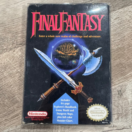 Final Fantasy (Nintendo NES, 1990) Box & Explorers Handbook Only! NO GAME!