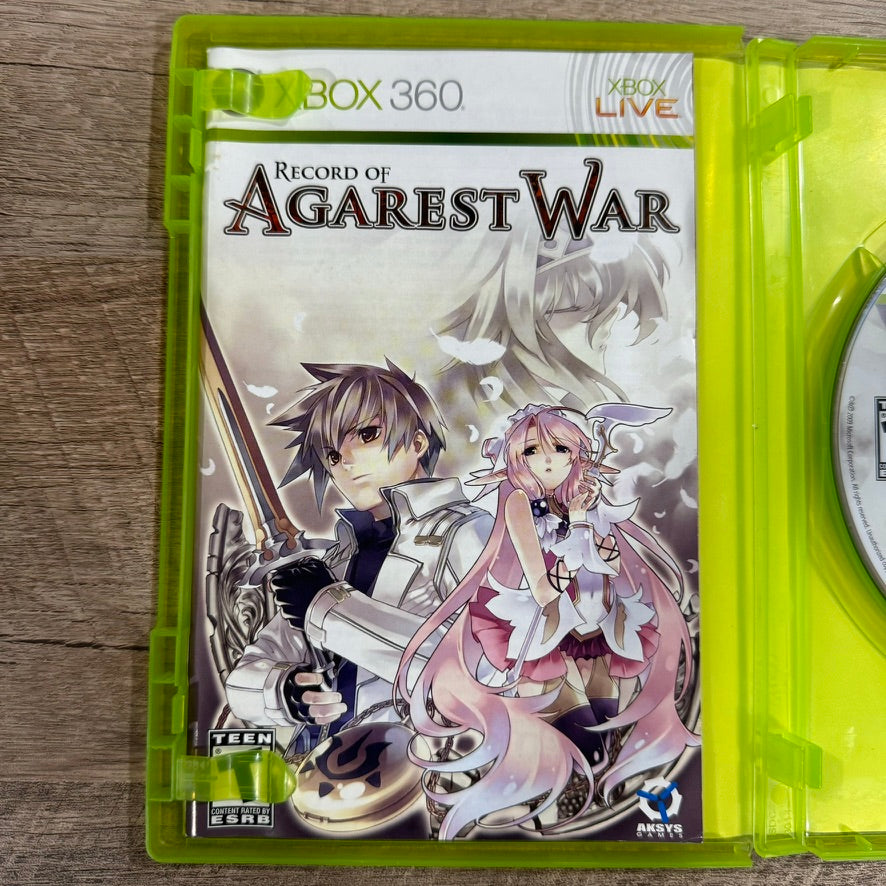 Record of Agarest War (Microsoft Xbox 360, 2010) CLEAN CIB W/ Nice Manual!