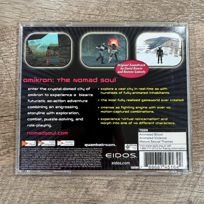 Omikron: The Nomad Soul (Sega Dreamcast, 2000) Complete CIB W/ Manual & CLEAN!