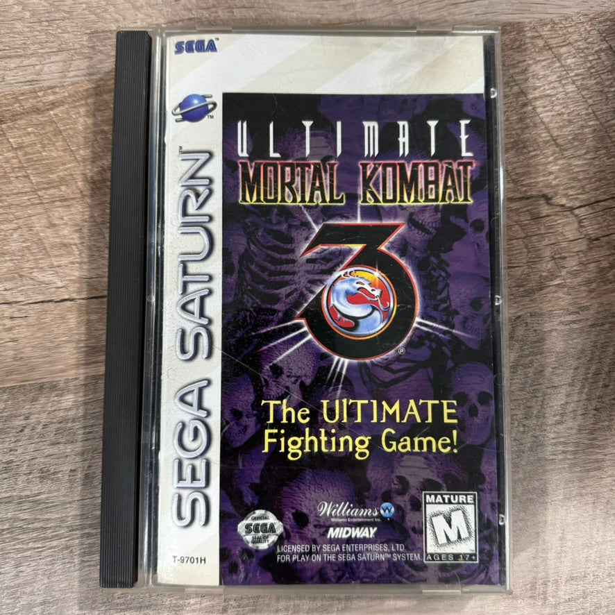 Ultimate Mortal Kombat 3 (SEGA Saturn, 1996) CIB W/Registration Card CLEAN!