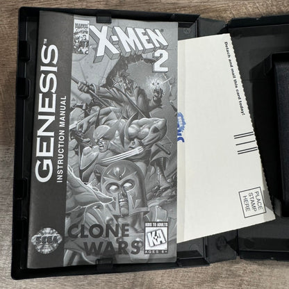 X-Men 2: Clone wars Sega Genesis 1995 Hologram Cardboard READ🔥VERY CLEAN!🔥