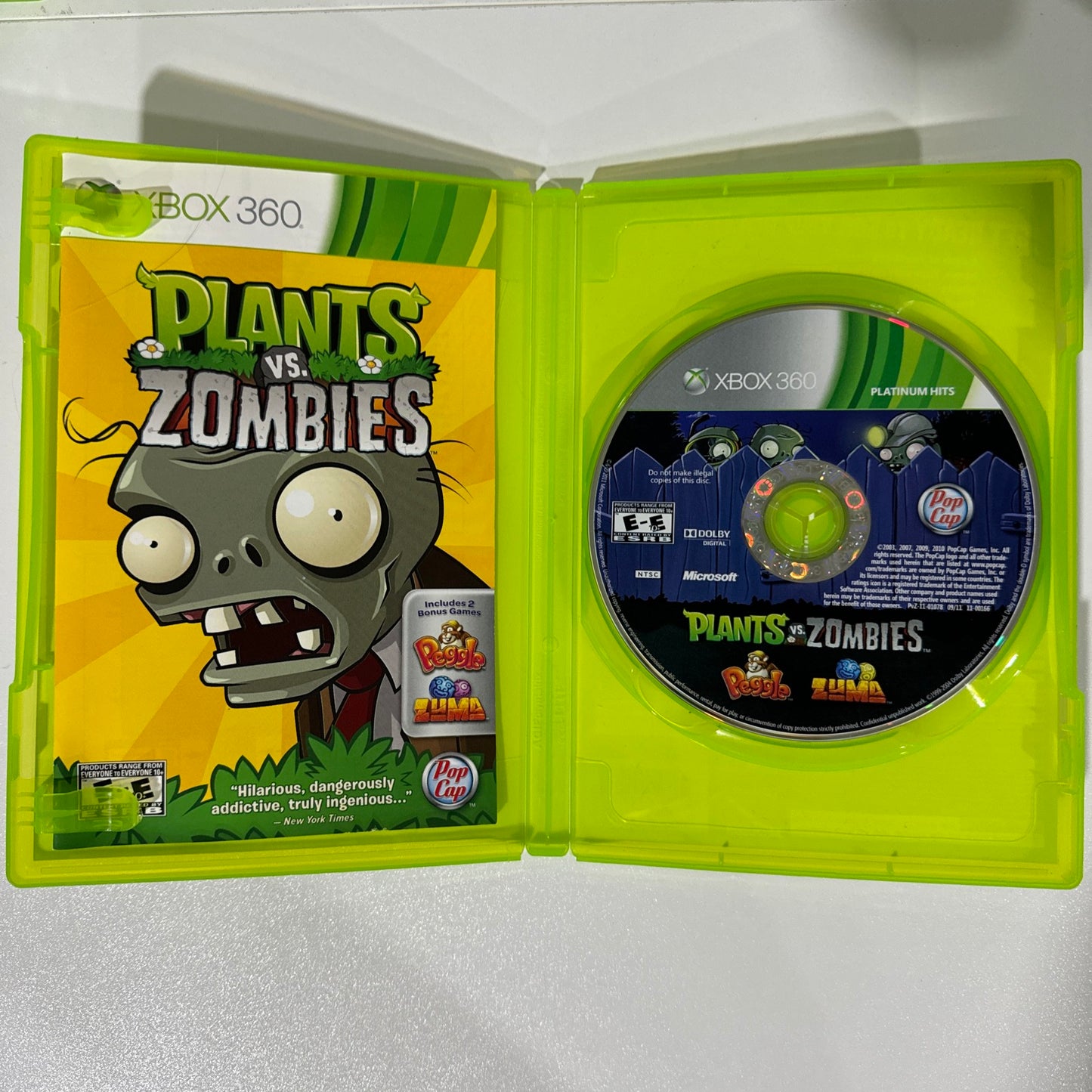 Plants vs. Zombies (Microsoft Xbox 360, 2010) CIB COMPLETE MINT CONDITION