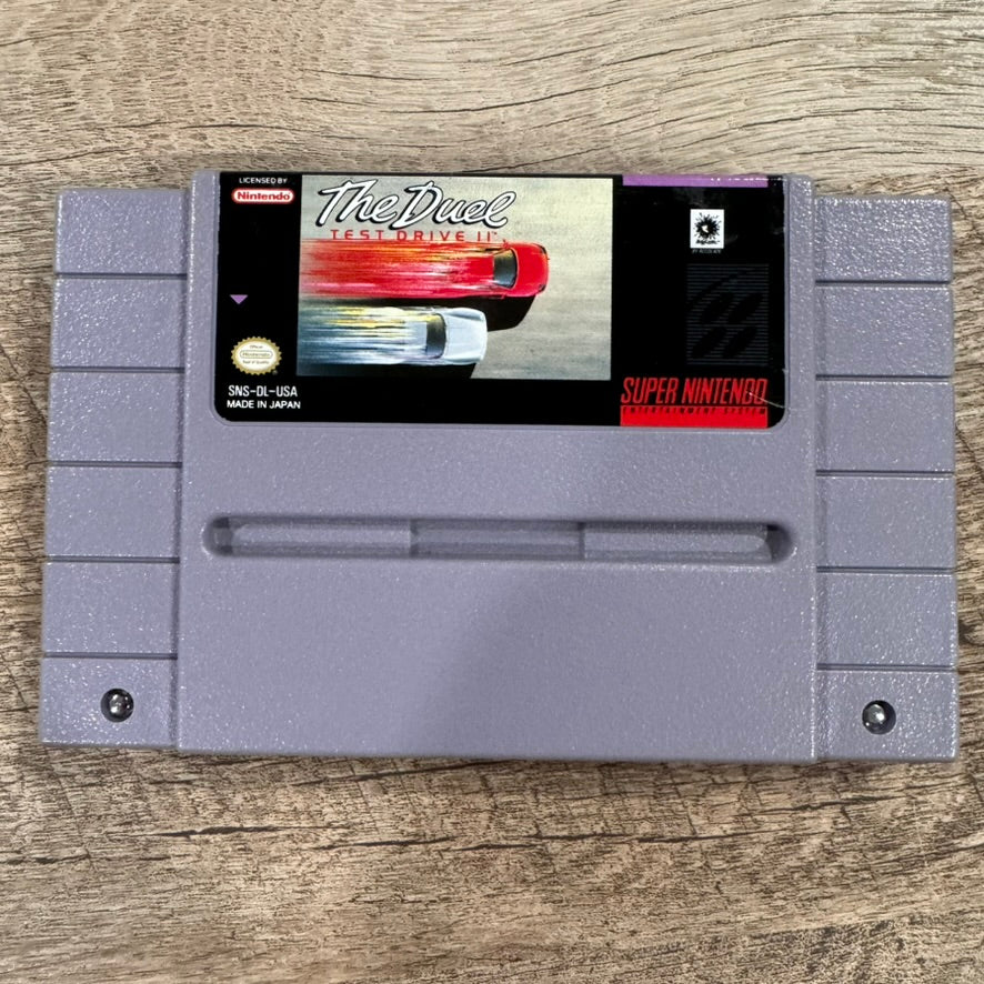 The Duel Test Drive II (Super Nintendo, SNES 1992) Accolade RARE Game & Box!