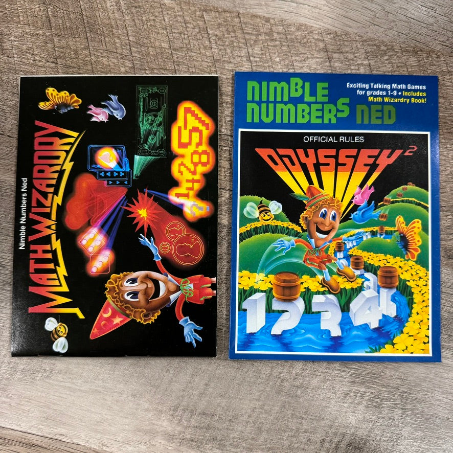 Nimble Numbers Ned (Magnavox Odyssey 2, 1982) CIB W/ Math Wizardry Book! CLEAN!