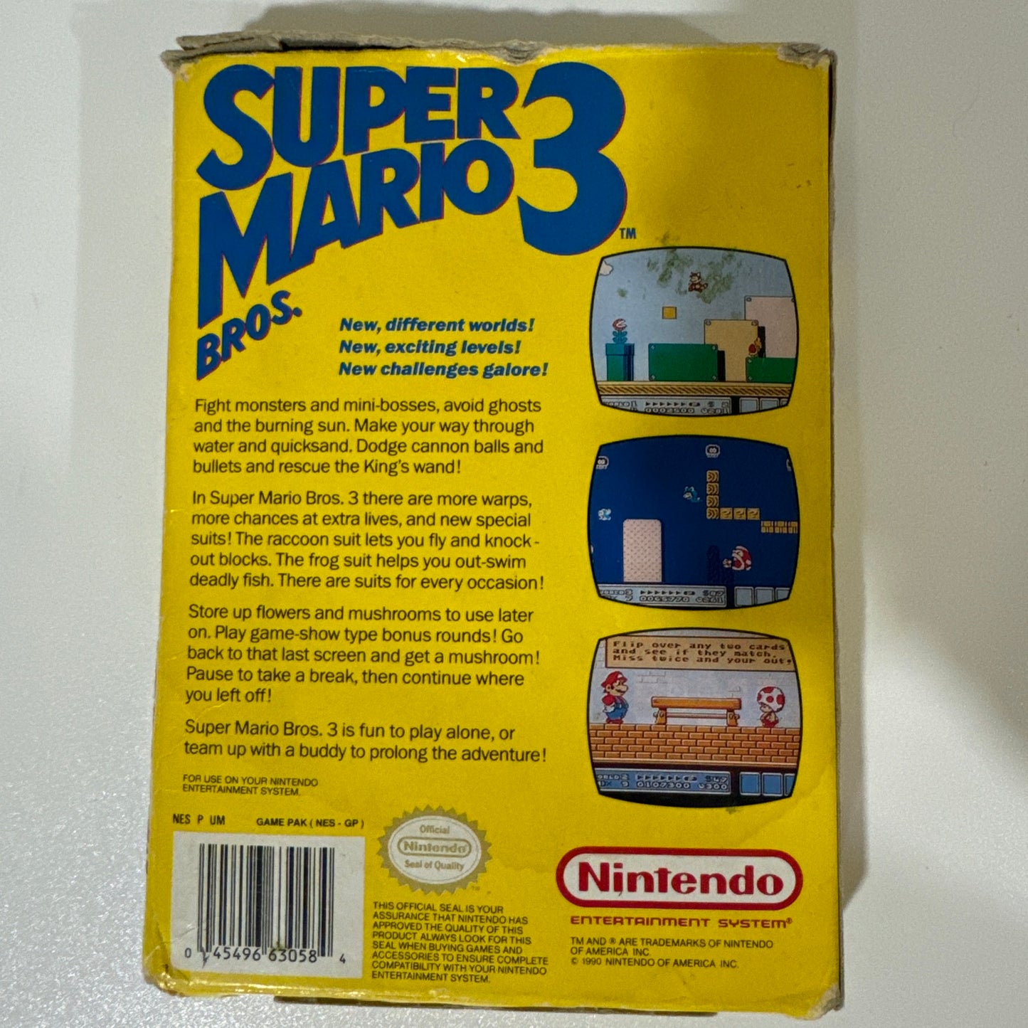 Super Mario Bros. 3 Left Bros. 1st Print NES Authentic Tested CIB Complete