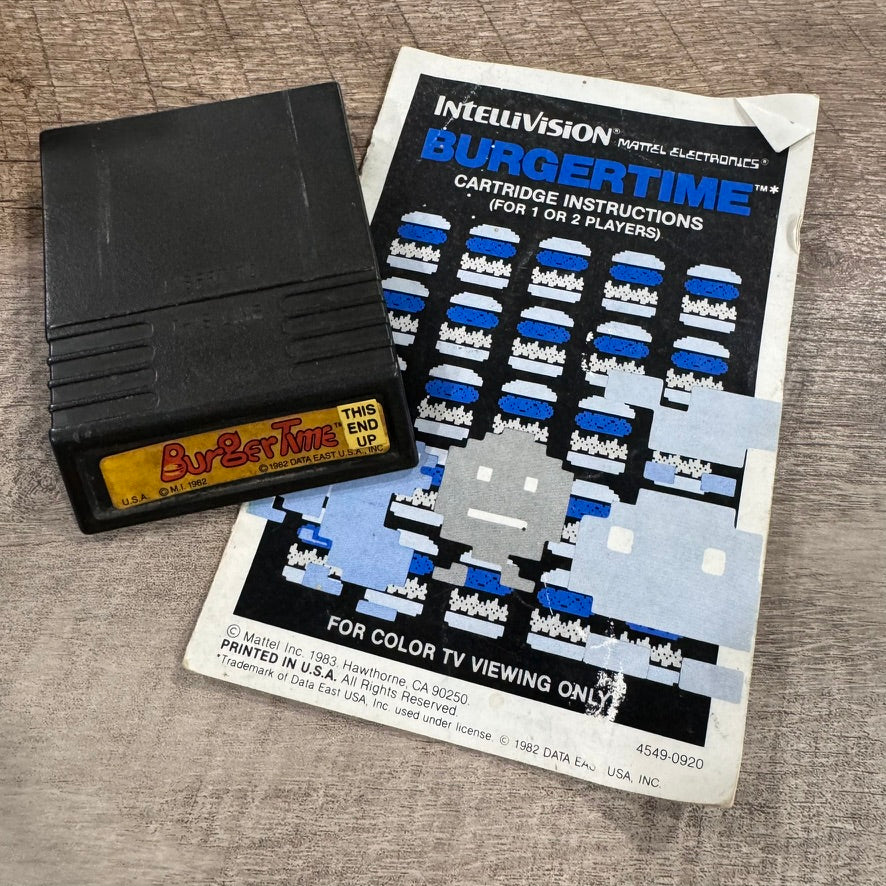 Mattel Intellivision II Console IN BOX W/ BURGERTIME STICKER & More! Very Clean!