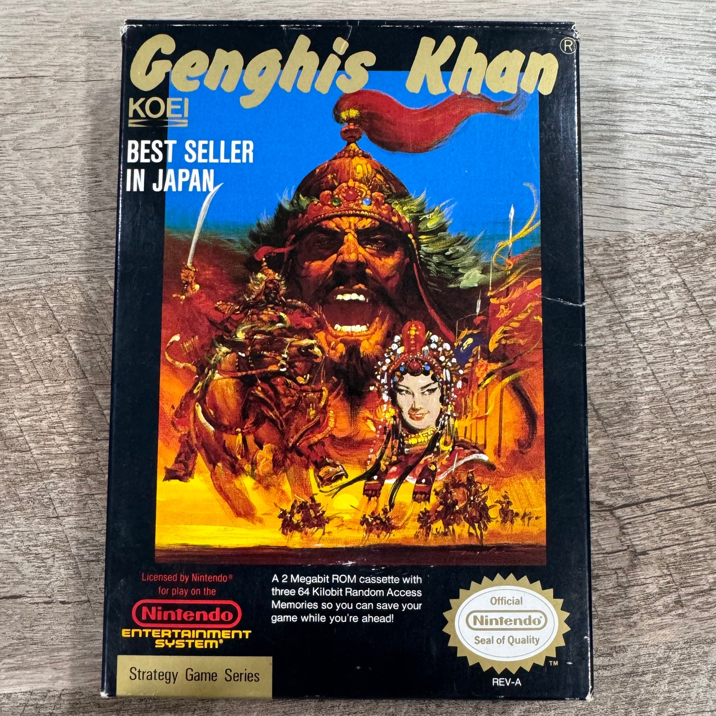 Genghis Khan (Nintendo NES, 1989) Beautifully CIB W/ Box, Manual, Cart & More!🔥