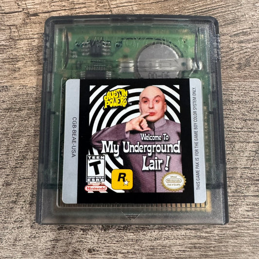Welcome To My Underground Lair (Nintendo Gameboy Color, GBC 2000) Cart & Manual!