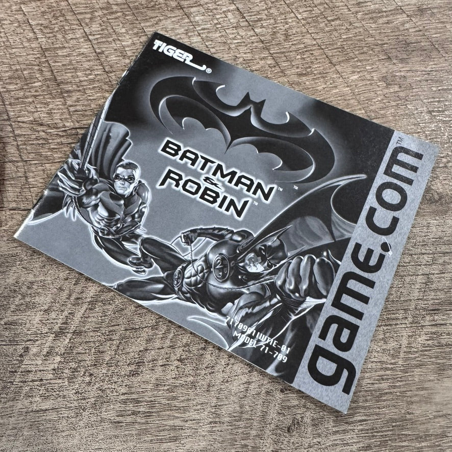 Batman & Robin (Tiger Game.Com, 1997) W/ MINTY Game Cartridge & Manual!