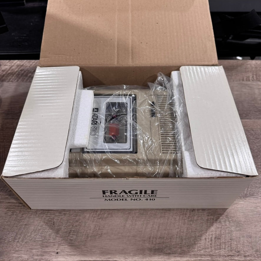 Atari 410 Program Cassette Recorder In Box (No Manual) All Untested / VERY CLEAN