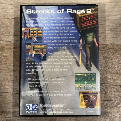 Streets of Rage 2 (Sega Genesis, 1992) Not For Resale COMPLETE CIB & Clean!