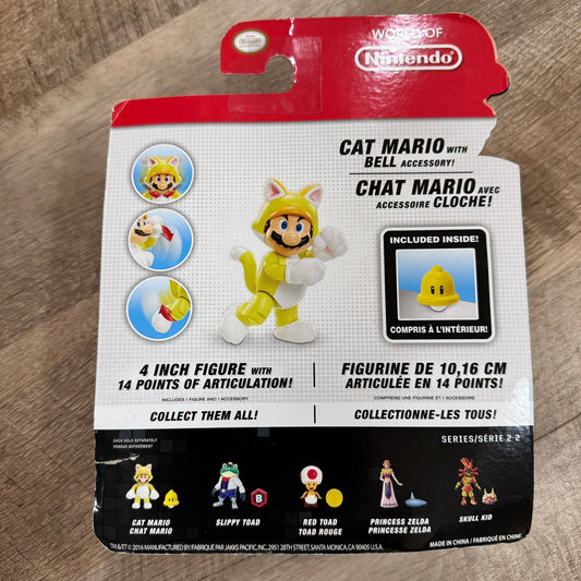 World Of Nintendo -Cat Mario Super Mario Figure Jakks 2016 Series Brand New!