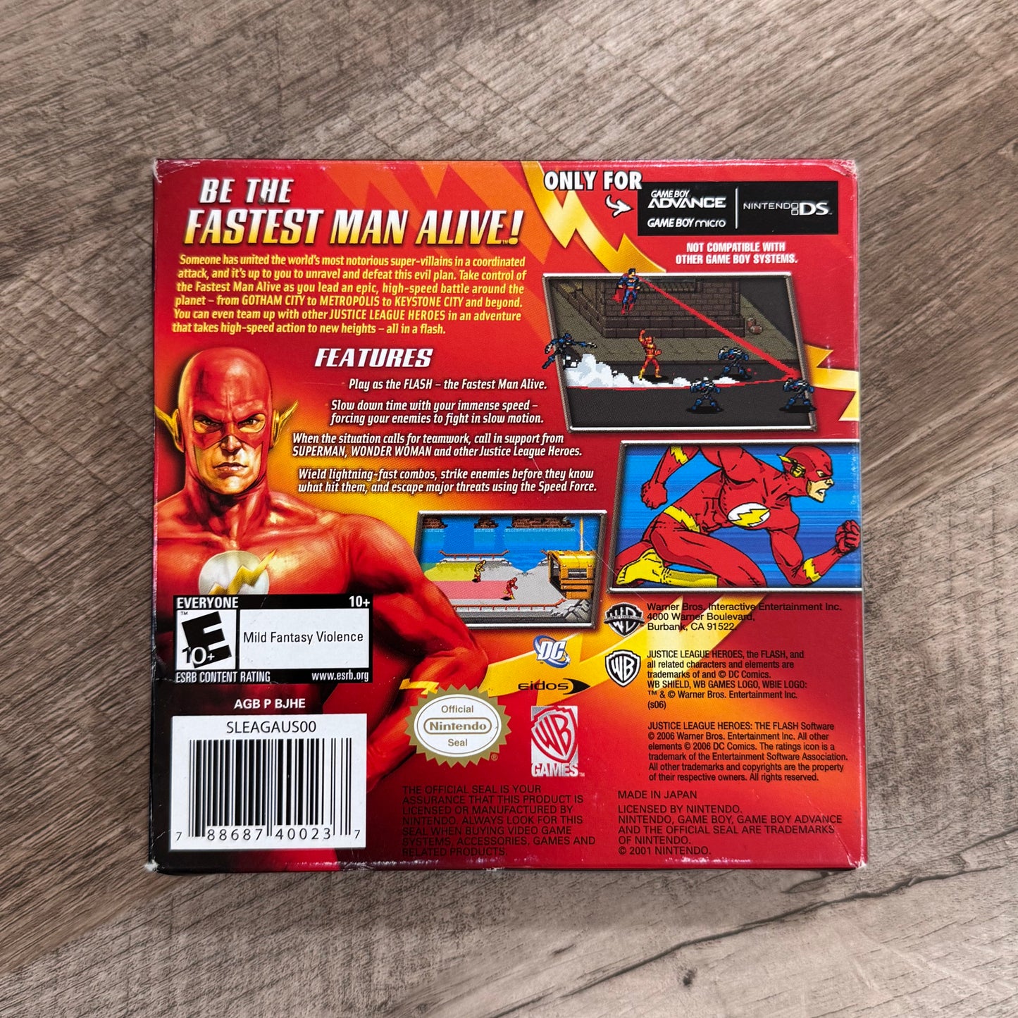 Justice League Heroes: The Flash (Nintendo GameBoy Advance, GBA)