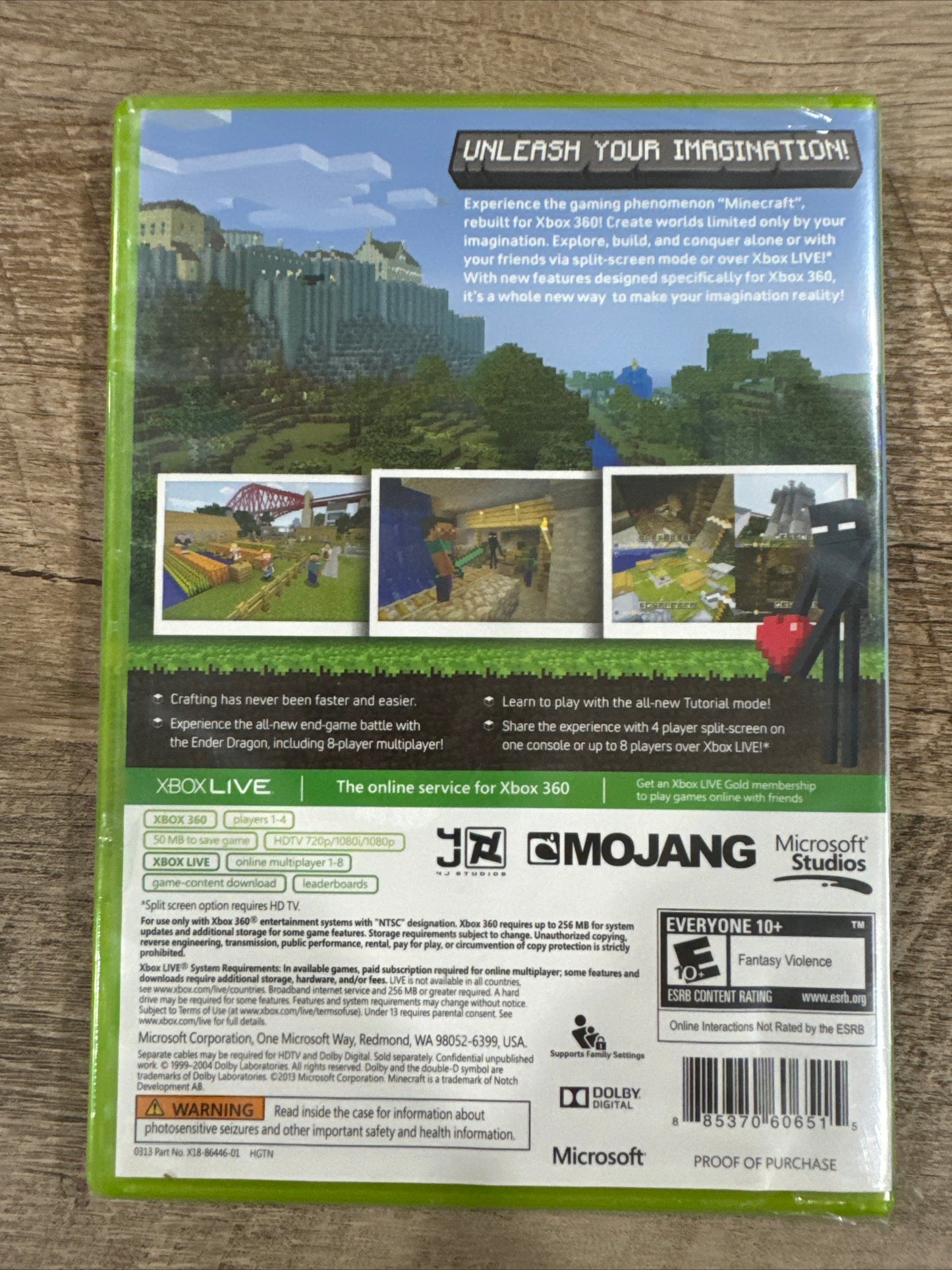 NEW Minecraft Xbox 360 Edition (Microsoft Xbox 360) Sealed - Brand New