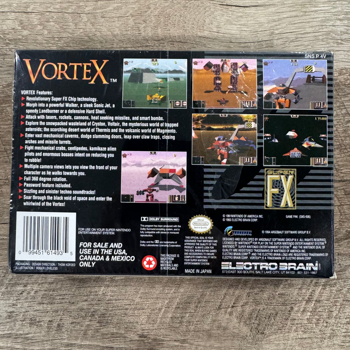 Vortex (Super Nintendo, SNES 1993)🔥Complete in Box CIB With Poster & Plastic!🔥