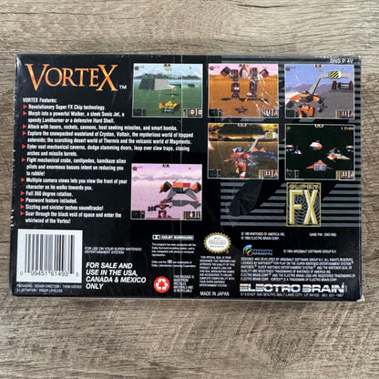 Vortex (Super Nintendo, SNES 1993)🔥Complete in Box CIB With Poster & Plastic!🔥
