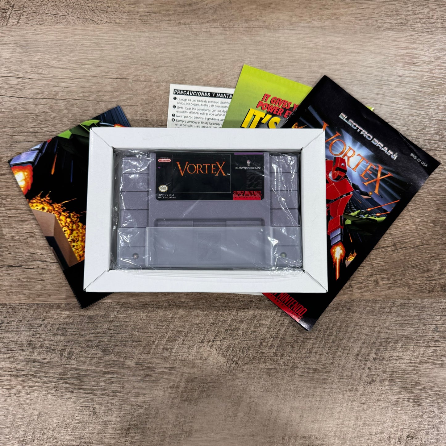 Vortex (Super Nintendo, SNES 1993)🔥Complete in Box CIB With Poster & Plastic!🔥