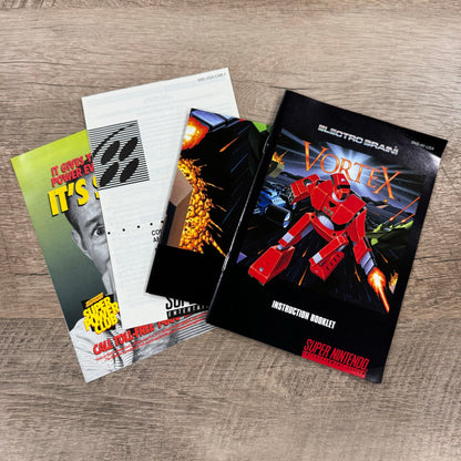 Vortex (Super Nintendo, SNES 1993)🔥Complete in Box CIB With Poster & Plastic!🔥