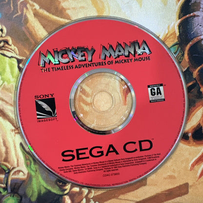 SEGA CD - Mickey Mania: The Timeless Adventures of Mickey Mouse DISC ONLY CLEAN!