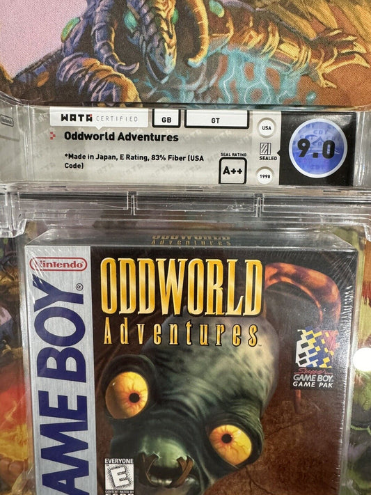 Oddworld Adventures Nintendo Game Boy GB WATA Grade 9.0 A++ SEALED!